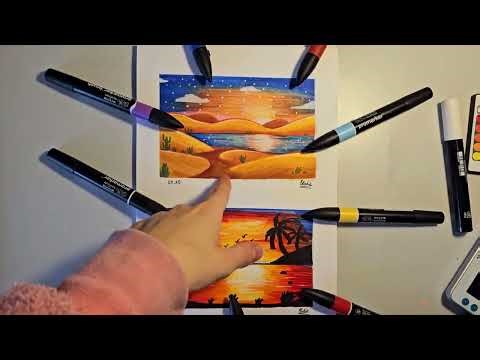 Gamme #Promarker : comparatif des #feutres à alcool, Brush et #Watercolor par Elo Draw