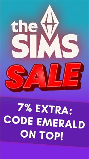 #Ad 7% OFF Sims 4 packs with code EMERALD