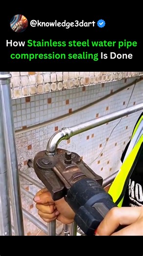 💧 How Stainless Steel Water Pipe Compression Sealing Is Done 😳 Ever wondered how stainless steel water pipes are sealed so tightly that not a single drop leaks? 🤔💦 This reel reveals the precision compression sealing process that ensures strong, durable, and leak-proof pipe joints — without any welding! ⚙️ 👨‍🔧 Here’s how it’s done: ✅ Pipe ends are cut clean and deburred for a perfect fit ✅ A compression nut and ring (ferrule) are placed on the pipe ✅ The pipe is inserted into the fitting bo