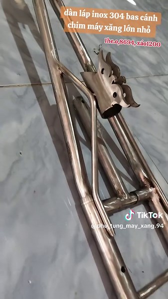 dàn láp inox 304 dày 2li5 bas cánh chim máy xăng lớn nhỏ #danlapinox #mayxang #chanvitinox