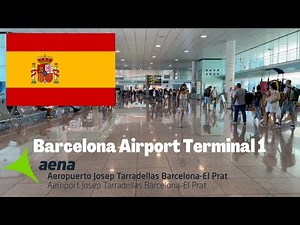 🇪🇸 Barcelona El Prat Airport (BCN) Terminal 1 Walk in 4K