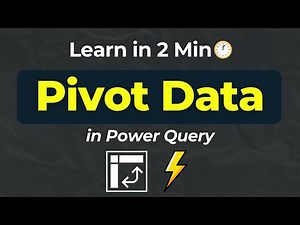 How to Pivot Data in Power Query