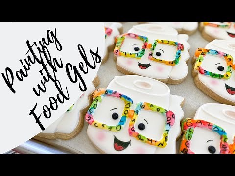 How to paint a sugar cookie using food gel colors!