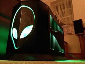 Alienware Aurora R4 support stand with RGB LED lights