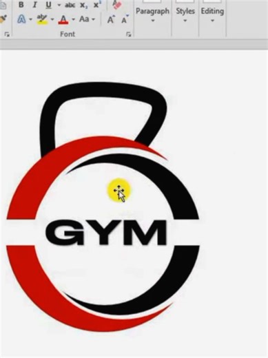 creative a fitness logo design in ms world #foryoupage #fitnesslogo #logodesign #msword #graphicdesign