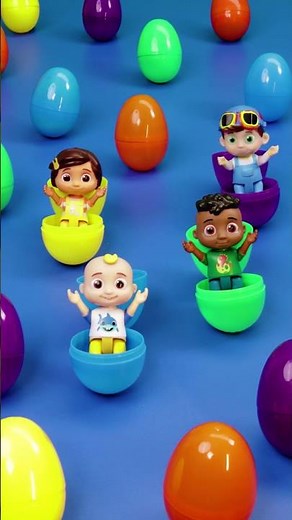 Who’s Inside the Colorful Eggs? Nina, JJ & Cody?! 🥚😱 #cocomelon #short #fun #game