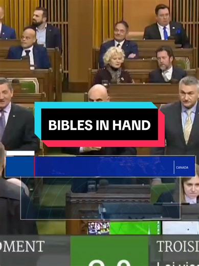 Several Conservative MPs had their Bible in hand as they voted against government overreach on religious freedom with Bill C-9 Wednesday night in the House of Commons. Source: cpac #Godkeepourland #Canada #Freedom