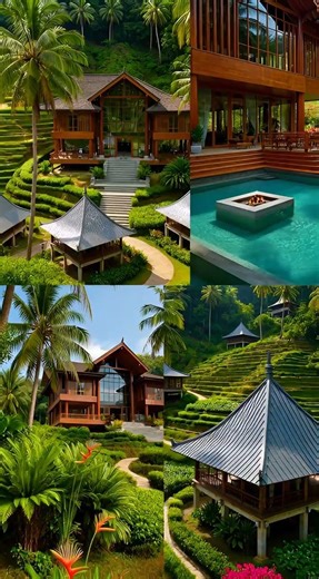 Stunning Tropical Villa Collage