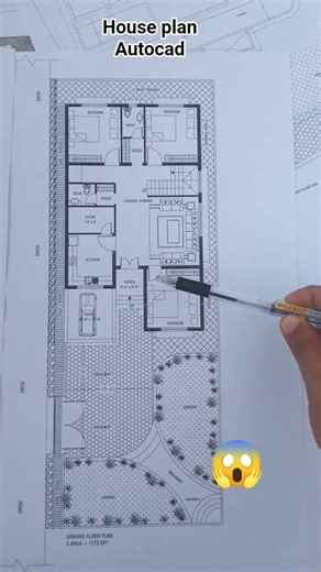 plan of 13 Marla House which change client life #house #buildingdesign