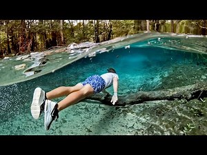 Found Crystal Clear Blue Spring Caves in Florida (Swimming Spot)