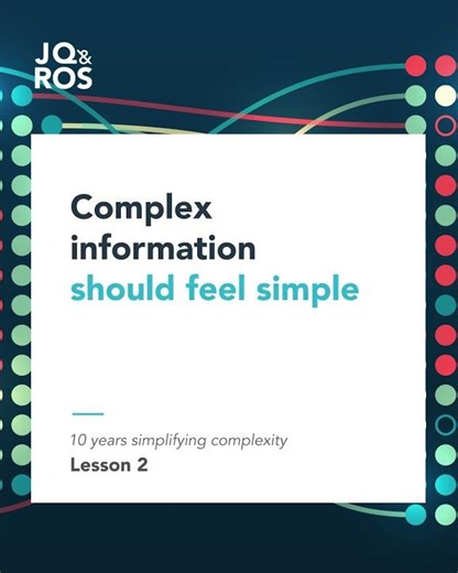 Complex information should feel simple | 10 Years Simplifying Complexity