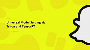 Universal Model Serving via Triton and TensorRT S61915 | GTC 2024 | NVIDIA On-Demand