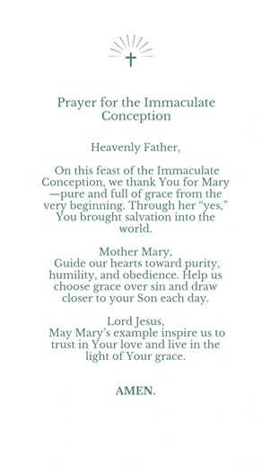 A Prayer for the Immaculate Conception
