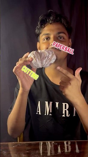 I CUT MY PAPER BALL ⚽️ #shorts #experiment