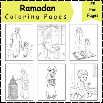 Ramadan Coloring Pages | Islamic Holiday Activity for Kids