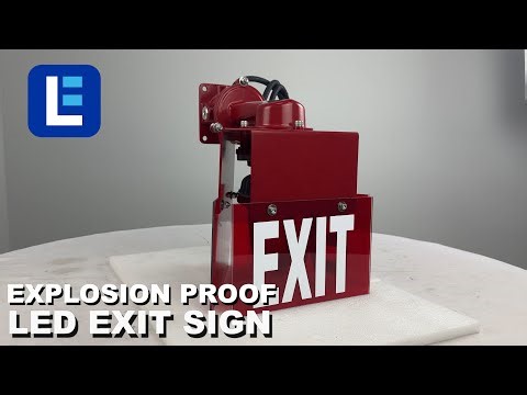 15W Explosion Proof LED Exit Sign, C1D1, 120-277V, 2,250 lms, Wall Mount