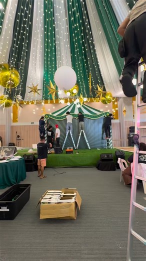 An opulent take on the circus!🎪✨ A refined green palette, layered textures, and details designed to mesmerize. Inspired by this set up? Let's bring it to life! Contact us for more info💌 Venue Styling: @stylemelovelyevents Planning & Coordination: @eventsbyina.ph #eventstylist #circus #stylemelovelyevents #circustheme #corporate | Style Me Lovely Events