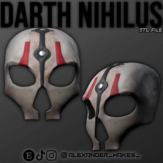 Darth Nihilus Mask STL File: SWTOR 3D Model - Etsy