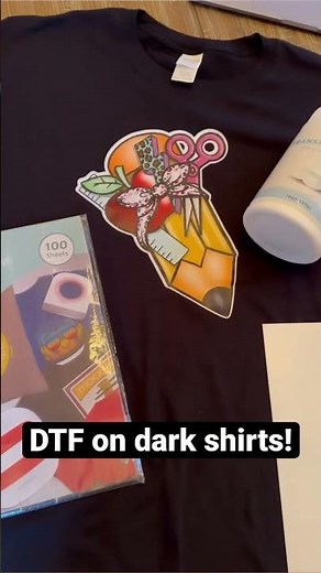 😲 Sublimation Direct to Film (DTF) hack- Sublimation on Dark Tshirts #dtf #dtfprinting