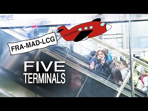 5 Terminals: Frankfurt Airport SkyLine Train, Terminal 1 to 2