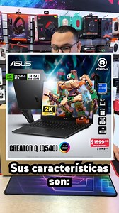 🔥 𝗔𝗦𝗨𝗦 𝗖𝗿𝗲𝗮𝘁𝗼𝗿 𝗤 🔥 💥 ¡Potente portátil Gaming ASUS™ Q540! 💥 Equipada con la CPU Intel® Core™ serie H de 13.ª generación , un sistema de refrigeración de doble ventilador y triple ventilación y gráficos NVIDIA® GeForce RTX ™ 3050. Está diseñado para ofrecer el máximo rendimiento para todo lo creativo. ¡Conócela más en este video! #Laptop #Asus #CreatorQ #Geforce #NvidiaRTX #unboxing | Intelmax Computadoras y más