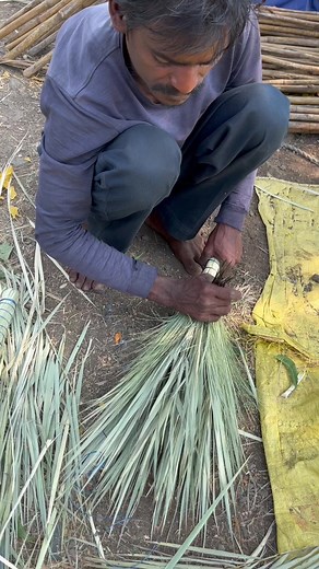 61K views · 610 reactions | Palm Leaf Broom making | Namaste India | Facebook