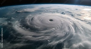 Explore space to study Earths climate and understand cyclones and weather. Concept Earth's Climate, Space Exploration, Cyclones Study, Weather Analysis, Scientific Research