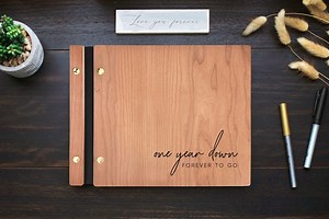 First Anniversary Scrapbook Gift | Paper 1st Anniversary Gift | One Year Down Forever to Go - Etsy