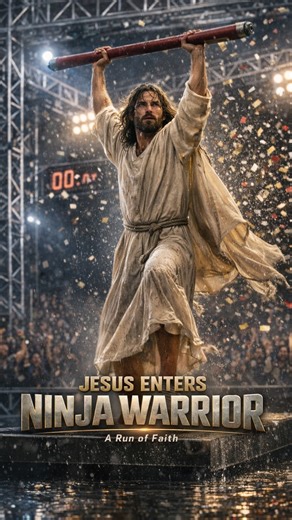 AI For The People on Instagram: "Jesus just ran a Ninja Warrior–style obstacle course… and set a NEW COURSE RECORD ⏱️🔥 From rope swings over water ➝ balance tests ➝ final leap to confetti, this AI reel blends religious imagery + pop culture into one unexpected, cinematic moment. Not a miracle. Just discipline, focus, and peak meme energy. Watch till the end — the celebration hits different 🙌 👇 COMMENT: Would you cheer… or pray? 🔁 SHARE this with someone who loves wild AI reels 💾 SAVE if thi