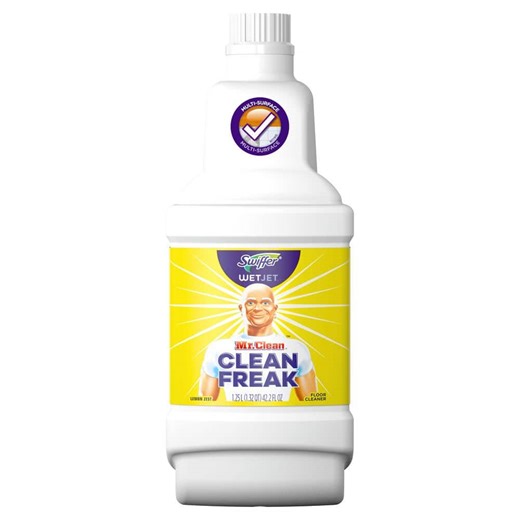 Reviews for Swiffer WetJet 42.2oz Mr. Clean Lemon Scent Liquid Floor Cleaner | Pg 3 - The Home Depot