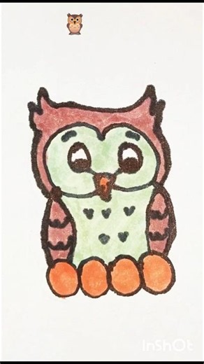 Easy Owl Drawing for Kids 🦉 | Cute Owl Drawing Step by Step #shorts