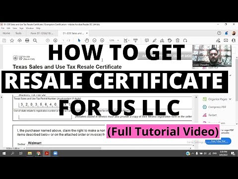 How to Create Resale Certificate for US LLC | How to Fill Sales Tax Exemption Certificate