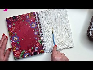 DIY Papier-mâché notepad decor | Imitation wood bark