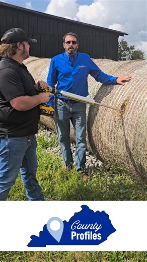 Why can't you just grab a handful? 🤔 Brandon Sears and Connor Gettman from the Madison County Extension Office show the crucial difference between grabbing a quick sample and properly drilling with a hay probe. Understanding the true nutritional value of your forage means taking an accurate sample! #ukyextension #countyprofile | University of Kentucky Cooperative Extension