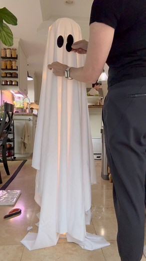 26K views · 145 reactions | https://urlgeni.us/amzn/Ghostkit These DIY ghost kits are so convenient! They come with everything you need to make adorable light up ghosts (just like the popular tomato cage ghosts but without the scavenger hunt needed for all the supplies!)Set these up in minutes and place anywhere you want a little bit of spooky fun! #amazonfavorites #amazonfinds #amazonhome #homehacks #halloweenfun #seasonaldecor | The Design Twins | Facebook