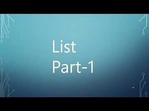 22- List Part-1 in Python (Arabic)