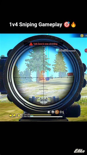 Freefire 1v4 Sniping Gameplay 🎯🔥 #sniperking #freefire #sniperff002