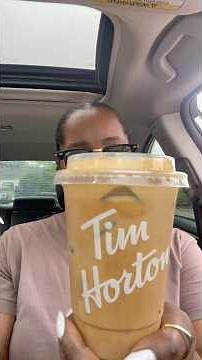 Tim Hortons Brown Sugar Iced Latte: Bold & Sweet Perfection🧋💖 #shorts #foodie #icedcoffee #yt