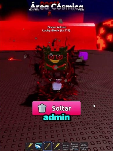 PEGUEI UMA LUCKY BLOCK DOOM LVL 100