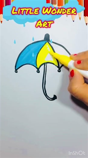Rain rain go away | how to draw umbrella step by step #art #drawing