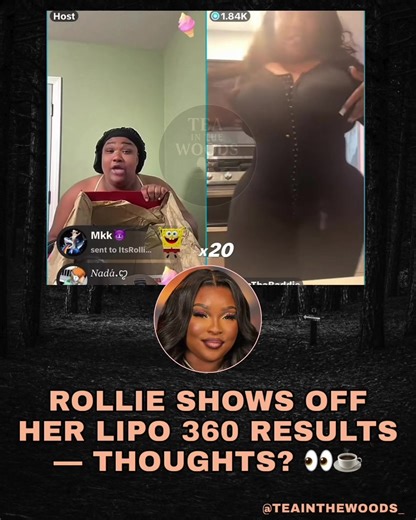 Chileee 😭☕️ Rollie is showing off her surgery results after getting Lipo 360 plus an arm & boob lift 👀 Body looking snatched and the internet already got opinions 😮‍💨☕️ What y’all think? 👀🤔 #TeaInTheWoods #BaddiesUSA #Rollie #ZeusNetwork #RealityTVTea