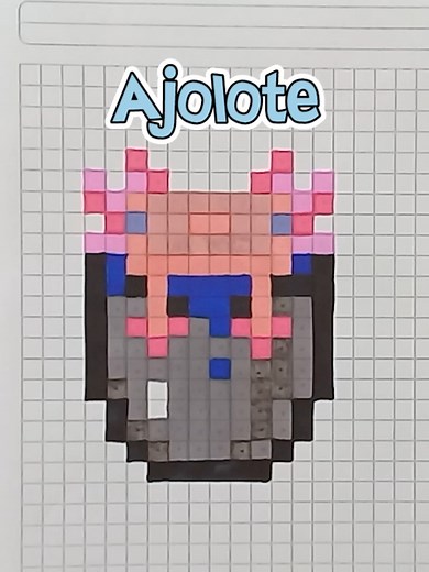 Dibuja un Ajolote de Minecraft en Pixel Art