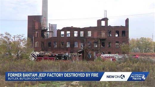 Former Bantam Jeep building in Butler County destroyed by fire