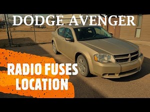 Dodge Avenger - RADIO FUSES LOCATION (2008-2014)