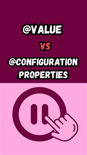 Shrayansh Jain on Instagram: "Springboot: Value vs Configurationproperties . . . . #softwareengineer #softwaredeveloper #java #systemdesign #springboot"