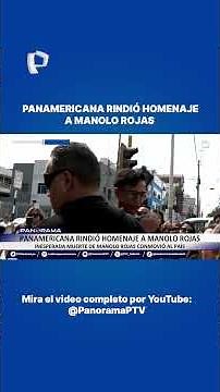 Panamericana paid tribute to Manolo Rojas