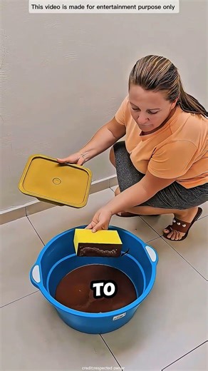 She Skipped the Painter and Created a Stunning Brick Wall Design with Just a Sponge! 😱🎨#shortvideos