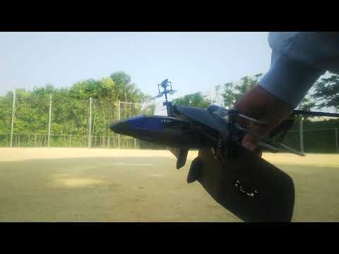 ラジコンの垂直離陸可変翼機（飛行実験04）Vertical take-off swing wing machine for radio control (Flight Experiment04)