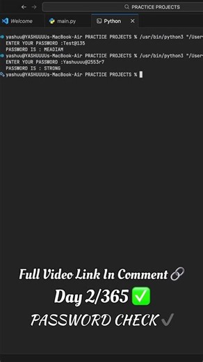 Day 2/365 – Password Strength Checker in Python