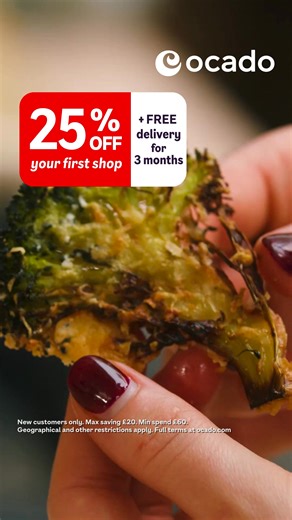 This deal totally brocs. Money off, free delivery for 3 months and more choice than any other supermarket. | Ocado